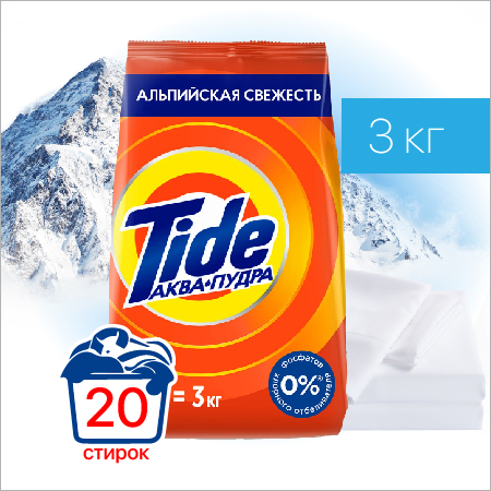 Порошок стиральный ТАЙД автомат Альпийская свежесть 3кг